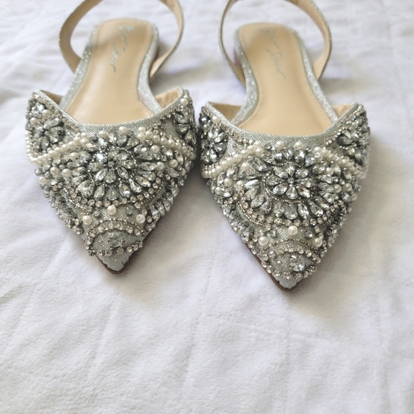 Betsey Johnson Women's Sb-Molly Ballet Flat, silver, size 5.5 - Picture 3 of 16